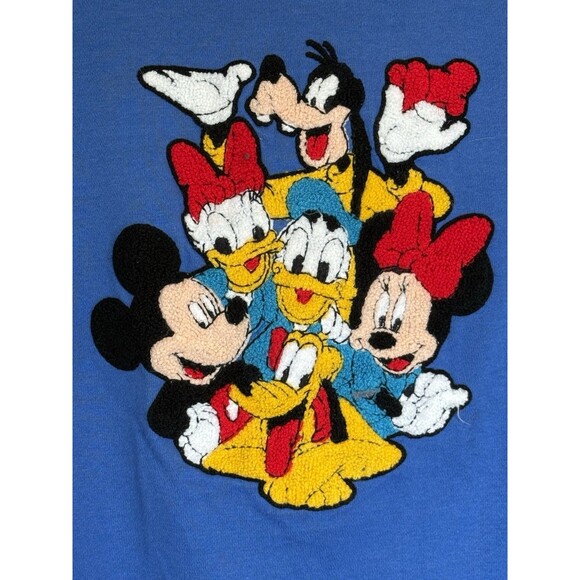 Disney Sweatshirt Blue Women’s Size XS Mickey Mouse And Friends Embroidered - Picture 2 of 5
